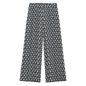 Mint Velvet Navy Geometric Print Wide Trousers